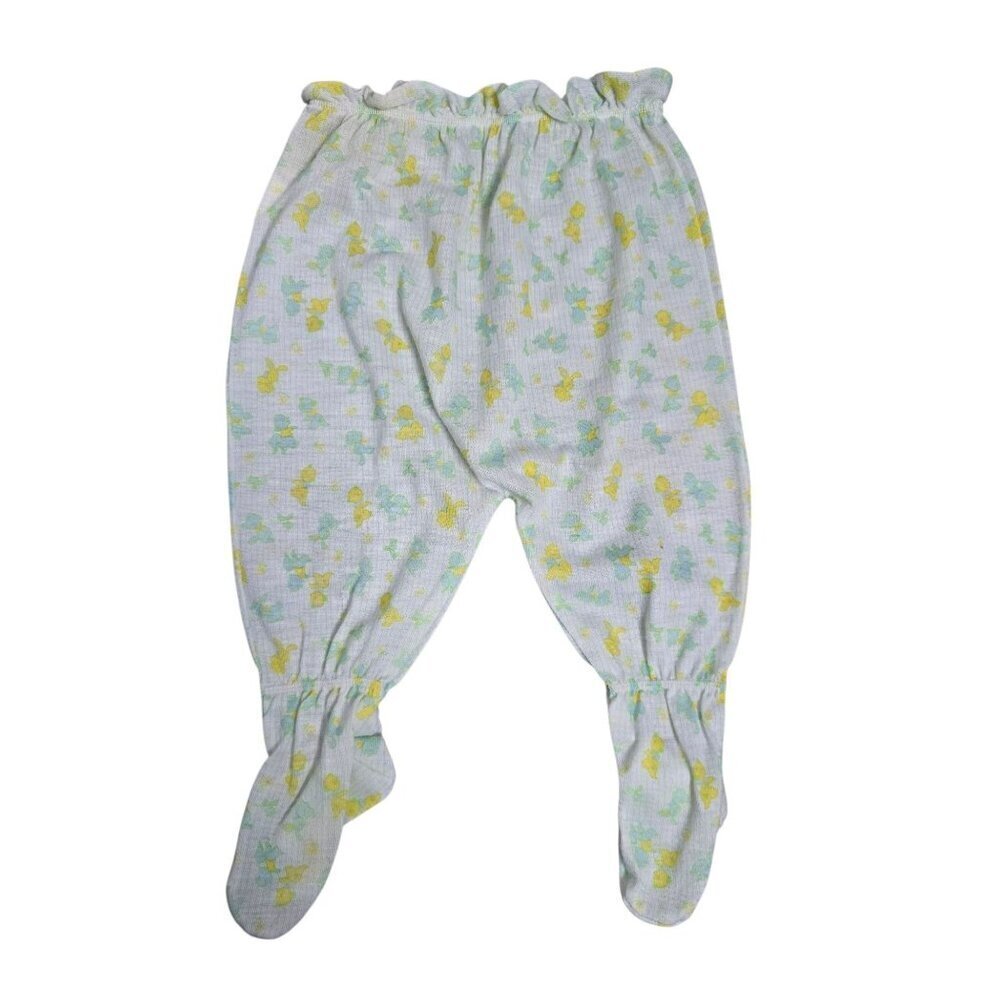 Vintage Carters Pastel Footed Animal Print Pants
